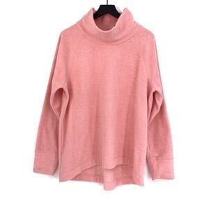 DSG Fleece Turtleneck Pullover Sweater Heather Light Pink XXL